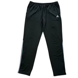 Adidas Climalite Marathon 10 Tapered Black Hybrid Training Ankle Zip Pants XL‎